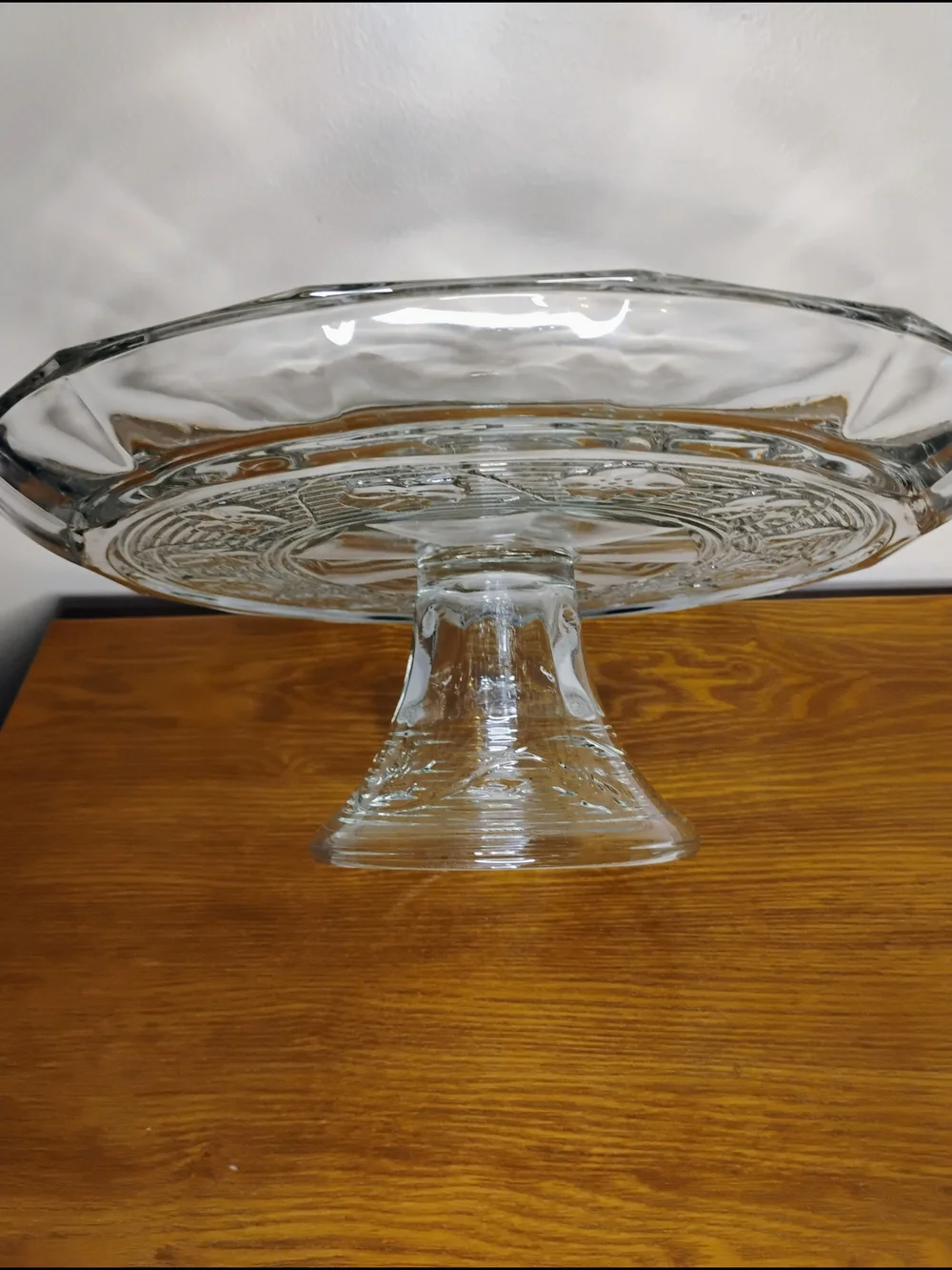 Anchor Hocking Clear Glass Pedestal Cake Plate